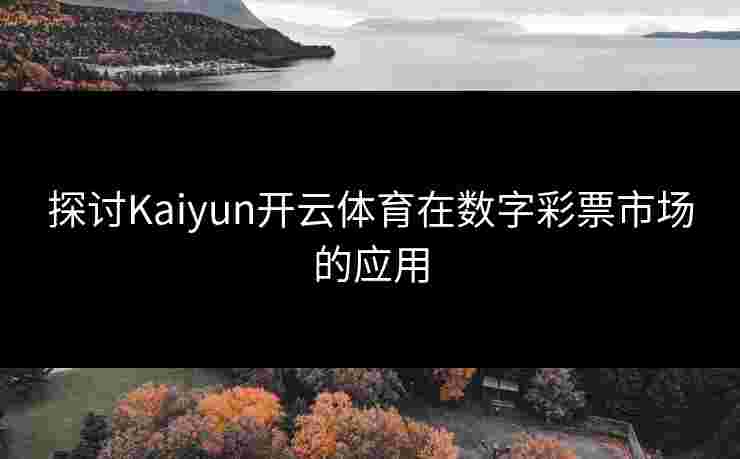 探讨Kaiyun开云体育在数字彩票市场的应用